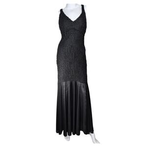 Lace Mermaid Evening Gown 4 Maxi Dress Open Back Formal Elegant Glam Occasion